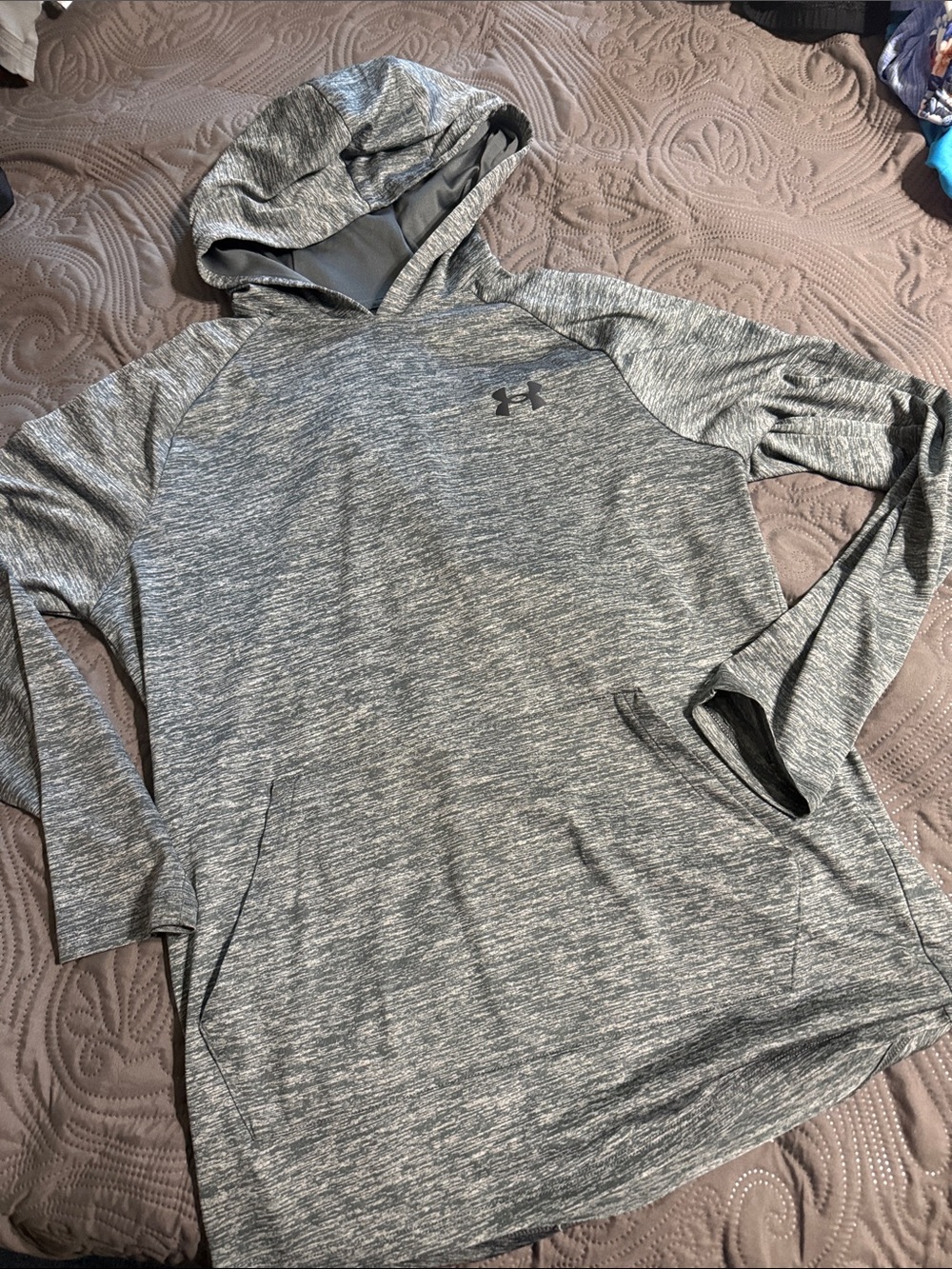 Under Armour Gray Heather Hooded Pullover Sweatshirt